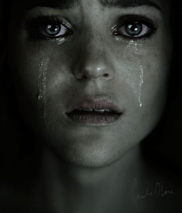 woman crying